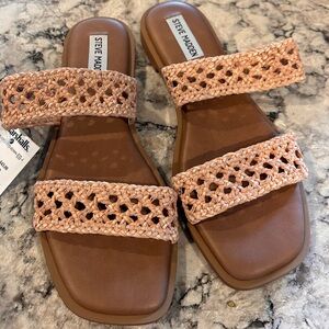 Steve Madden Women's Braided Double-Strap Slide Sandals Sz 8
